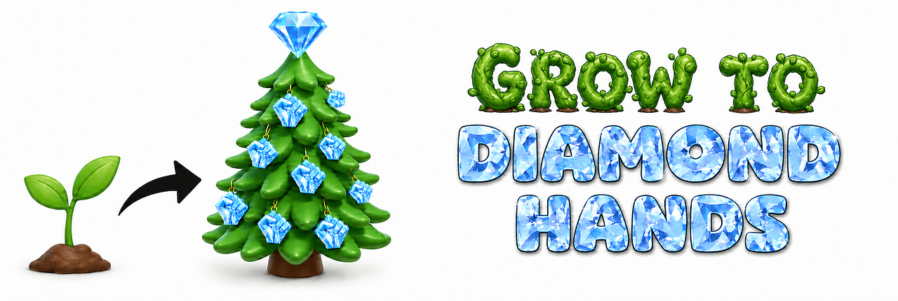 GROW TO DIAMOND HANDS Banner