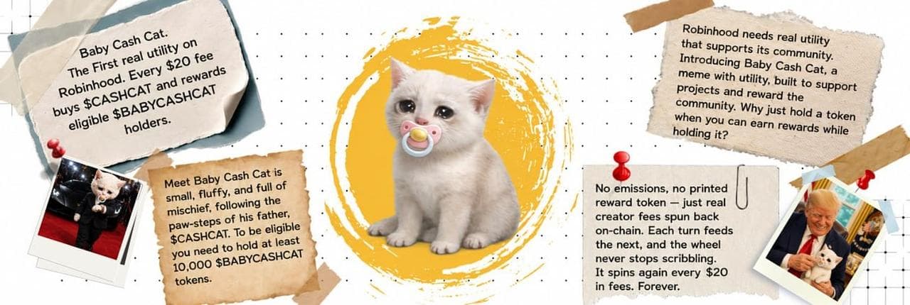 Baby Cash Cat Banner