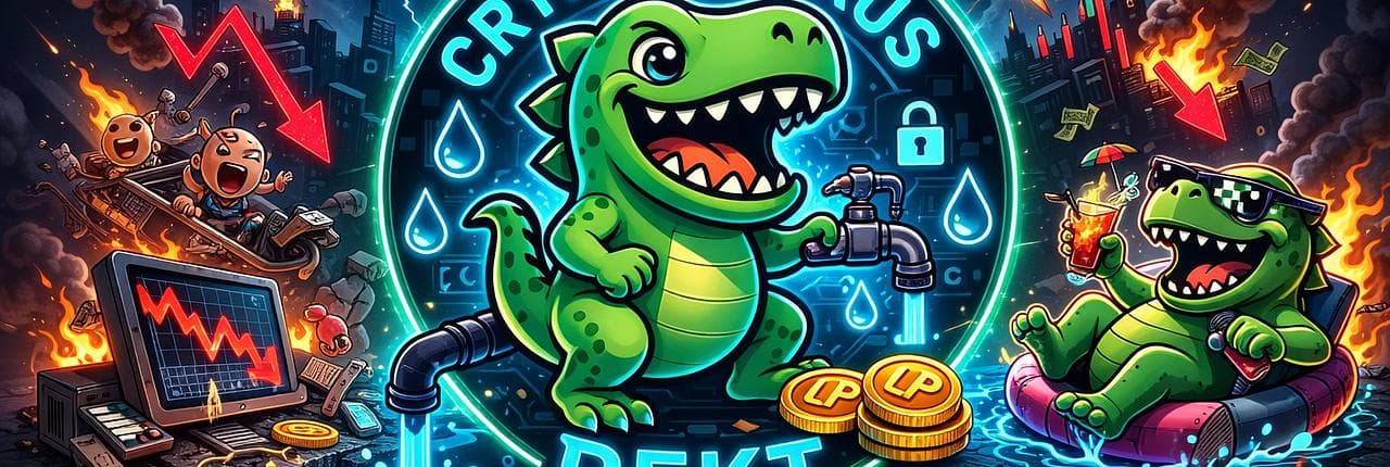 CRYPTOSAURUS REKT Banner