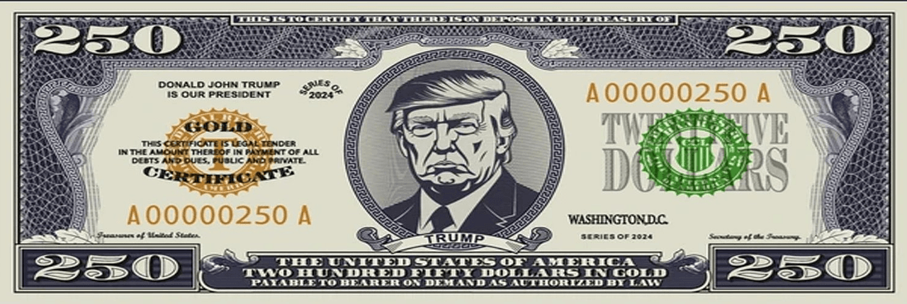 Trump Bill $250 Banner