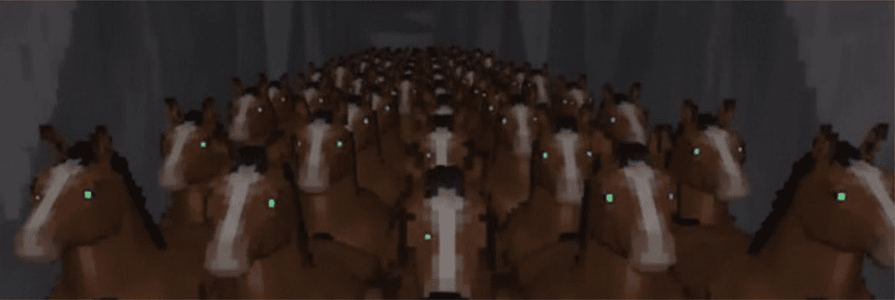 horse in an air vent Banner