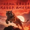 有朝一日虎归山 定要染红半边天