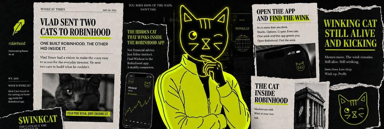 Wink Cat Banner