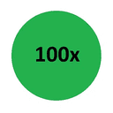 100X