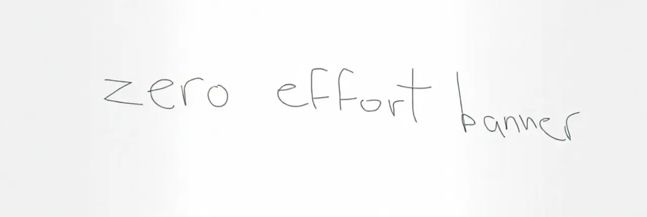 Zero Effort Coin Banner
