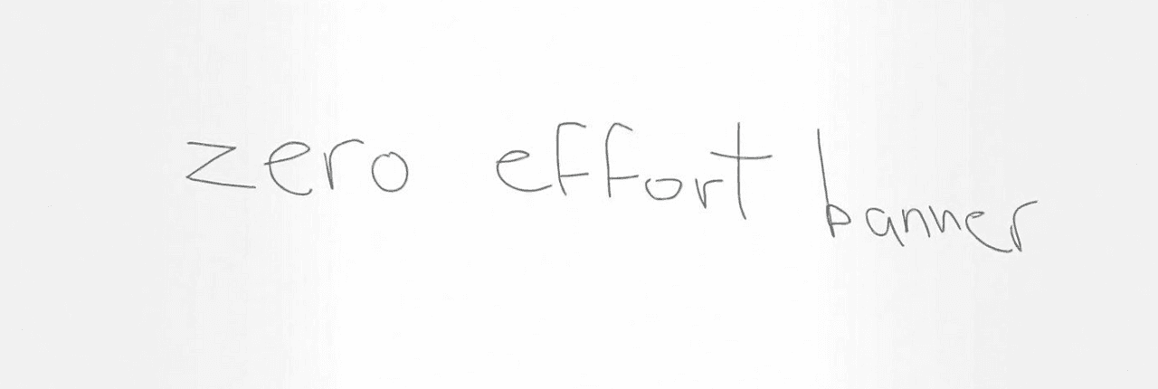 Zero Effort Coin Banner
