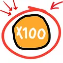 100X