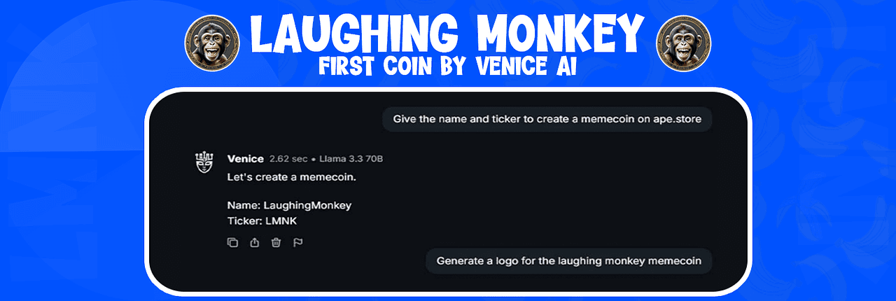 LaughingMonkey by Venice AI Banner