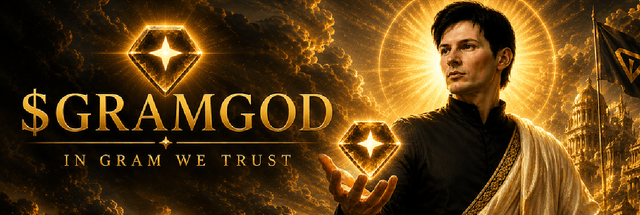 Gram god. In GRAM we trust. Banner