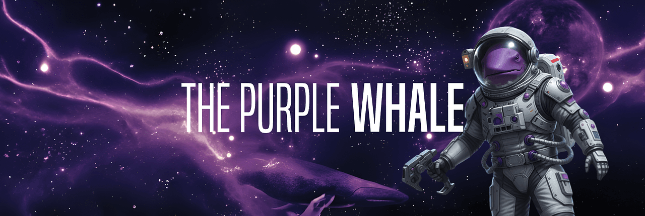 THE PURPLE WHALE Banner