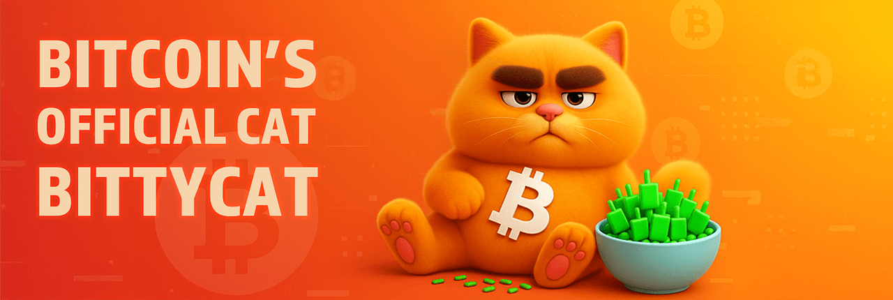 BitCoin's Cat Mascot BittyCat Banner