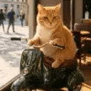 CAT ON BIKE