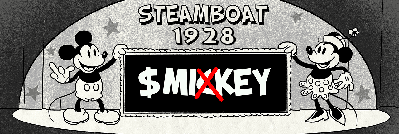 Steamboat Mickey 1928 Banner