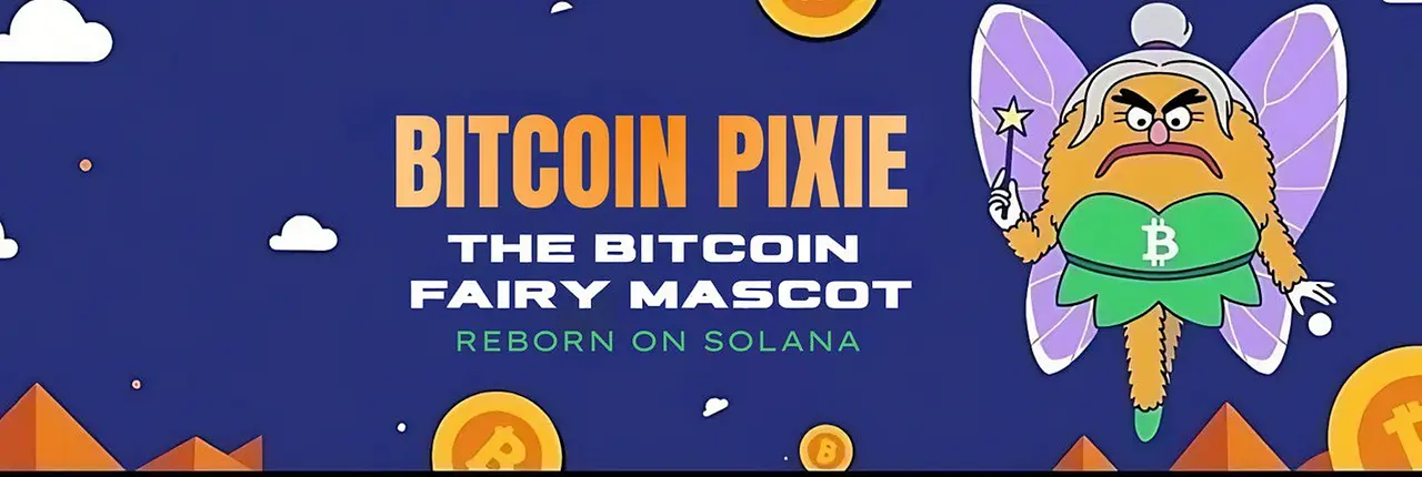 Bitcoin's Fairy Mascot Banner