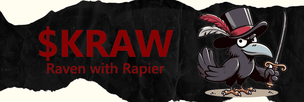 Raven with Rapier Banner